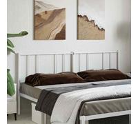 vidaXL Metal Headboard White 200 cm 03 UK HOT