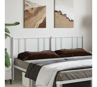 (white, 200 cm) vidaXL Metal Headboard Bed Base Header Bedstead Headboard Bedroom Bed Header