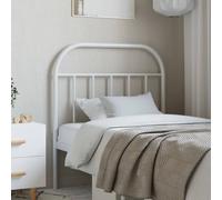vidaXL Metal Headboard White 80 cm