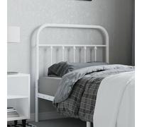 vidaXL Metal Headboard White 80 cm