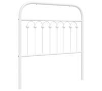 vidaXL Metal Headboard White - 90 cm Classical Steel Bed Frame Headboard - Bedroom Furniture, 95x3x100 cm - Elegant Headboard with Sturdy Metal Legs & Stable Support for Reading/TV