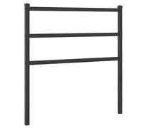 vidaXL Metal Replace Headboard, Bed Header for Bedroom Guest Room, Bed Headboard with Metal Legs, Tall Headboard for Single Bed, Black 90 cm