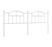 vidaXL Metal Replace Headboard White 200 cm