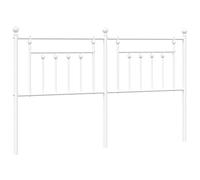 vidaXL Metal Replace Headboard, Bed Header for Bedroom Living Room, Bed Headboard with Metal Legs, White Headboard for Single Bed, White 160 cm