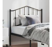vidaXL Metal Replace Headboard Black 100 cm