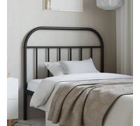 vidaXL Metal Replace Headboard Black 107 cm