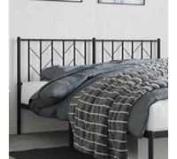 vidaXL Metal Replace Headboard Black 160 cm