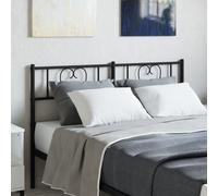 vidaXL Metal Replace Headboard Black 160 cm