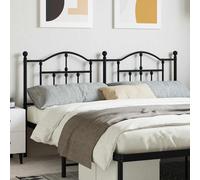 vidaXL Metal Replace Headboard Black 160 cm
