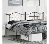vidaXL Metal Replace Headboard Black 193 cm