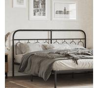 vidaXL Metal Replace Headboard Black 193 cm