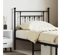 vidaXL Metal Replace Headboard Black 80 cm