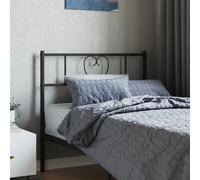 vidaXL Metal Replace Headboard Black 90 cm