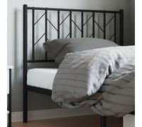 vidaXL Metal Replace Headboard Black 90 cm