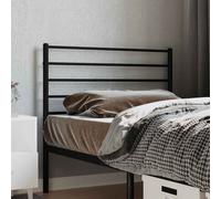 vidaXL Metal Replace Headboard Black 90 cm