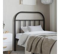vidaXL Metal Replace Headboard Black 90 cm