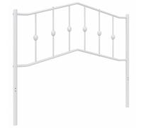 vidaXL Metal Replace Headboard, Bed Header for Bedroom Guest Room, Bed Headboard with Metal Legs, Tall Headboard for Single Bed, White 107 cm