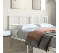 vidaXL Metal Replace Headboard White 120 cm