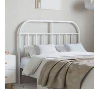 vidaXL Metal Replace Headboard White 120 cm