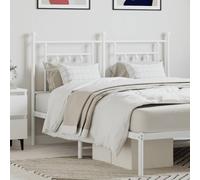 vidaXL Metal Replace Headboard White 150 cm