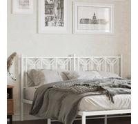 vidaXL Metal Replace Headboard White 160 cm