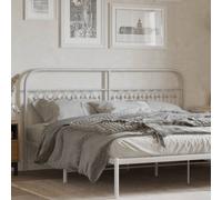 vidaXL Metal Replace Headboard White 180 cm