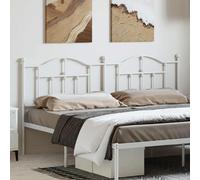 vidaXL Metal Replace Headboard White 180 cm