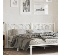 vidaXL Metal Replace Headboard White 200 cm