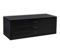 vidaXL Metal Tool Chest 3 Drawers Black Home Storage Box Organiser Cabinet