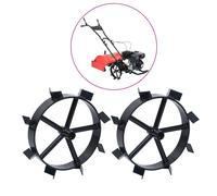 vidaXL Metal Wheels for 6.5 HP Petrol Tiller 2 pcs