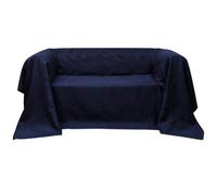 Vidaxl Micro-Suede Couch Slipcover Navy Blue 140 X 210 Cm