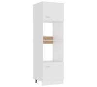 Vidaxl Microwave Cabinet Lyon White 60X57X207 Cm Engineered Wood Microwave Cabinets