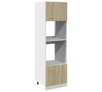 vidaXL Microwave Cabinet Sonoma Oak 60x57x207 cm Engineered Wood cupboard