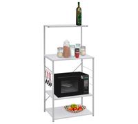 vidaXL Microwave Cabinet White 60x39.6x123 cm Engineered Wood