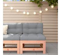 vidaXL Middle Sofa with Cushions Solid Wood Douglas