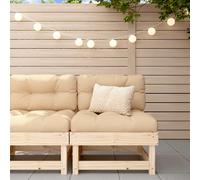 vidaXL Middle Sofa with Cushions Solid Wood Pine