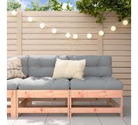 vidaXL Middle Sofas with Cushions 2 pcs Solid Wood Douglas