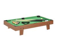 vidaXL Mini Portable Pool Table - Compact Design - MDF Board Construction - Includes 6 Bullet Pockets, Triangle Rack, Balls, Cues, and Billiard Chalks - Suitable for All Ages - Size: 92 x 52 x 19 cm