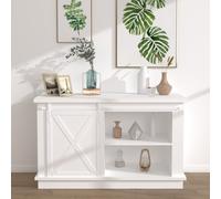 vidaXL Mini Sliding Cabinet Door Kit Carbon Steel White 152 cm