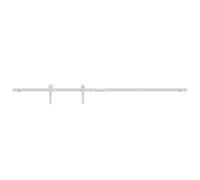vidaXL Mini Sliding Cabinet Door Kit Sliding Door Track Rail Hanger Roller Hardware Kit for TV Stand Small Cabinet Carbon Steel White 122 cm