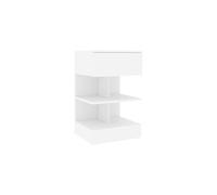 vidaXL Minimalist Bedside Cabinet - White, Durable Engineered Wood, Modern Scandinavian Design, Multi-functional Bedroom Side Table