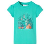 vidaXL Mint Green Sunroom Design Kids' T-Shirt - Cotton Blend Short Sleeve Tee for Toddlers, Size 92, Children's Comfortable Top