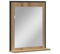 vidaXL Mirror Artisan oak 50 x 12 x 60 cm Glass and Engineered Wood