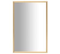 vidaXL Mirror Bedroom Dressing Room Hanging Mirror Indoor Furniture Living Room Decoration Durable Makeup Wardrobe Mirror Gold 60x40 cm