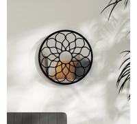 vidaXL Mirror Black 60x3 cm Iron Round for Indoor Use
