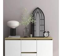 (black, 70 x 30 cm) vidaXL Mirror Sand Iron for Indoor Use Wall Mirror Black/Sand 100x45/70x30 cm