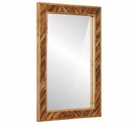 vidaXL Brown Wall Mirror 70 x 50 x 3 cm Glass Bathroom Mirror Modern Touch Reflective Glass Decorative for Home Contemporary Style
