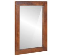 vidaXL Mirror Rectangular Brown and Silver 50 x 2.5 x 70 cm, Rectangular Decorat