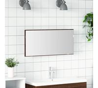 vidaXL Mirror Brown oak 80 x 37 cm Glass and Engineered Wood