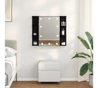 vidaXL Mirror Cabinet Black Oak 70 x 16.5 x 60 cm Engineered Wood
